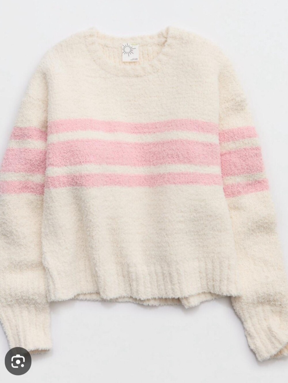 Aerie Marshmallow Crewneck Sweater Large - Picture 2 of 8